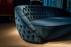 Pamono Italian Round Capitonne Fabric Sofa from VGnewtrend><noscript><img width=