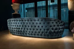Pamono Italian Round Capitonne Fabric Sofa from VGnewtrend><noscript><img width=