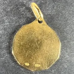 Pamono Italian Saint Therese 18k Yellow Gold Charm Medal Pendant, 1950s><noscript><img width=