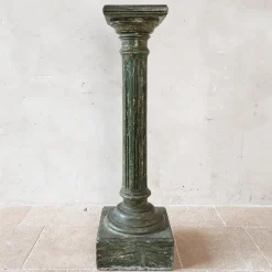 Pamono Italian Scaglioga Pedestal in Green Faux Marble