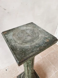 Pamono Italian Scaglioga Pedestal in Green Faux Marble