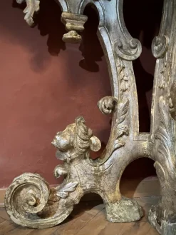 Pamono Italian Sculptural Silver Mecca Gilding Console Tables, Set of 2><noscript><img width=