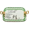 Pamono Italian Serving Tray in Mirror-Etched Murano Glass, 1940s> Trays