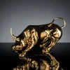 Pamono Italian Shiny Gold Ceramic Wall Street Bull Sculpture from VGnewtrend> Decorative Objects