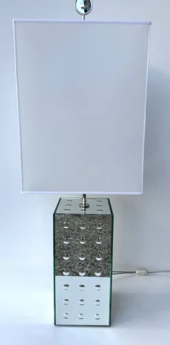 Discount Pamono Italian Silver Optical Murano Glass Lamps by Roberto Giulio Rida, 2010s, Set of 2