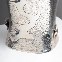 Online Pamono Italian Silver Vase with Shell Motifs, 1940s