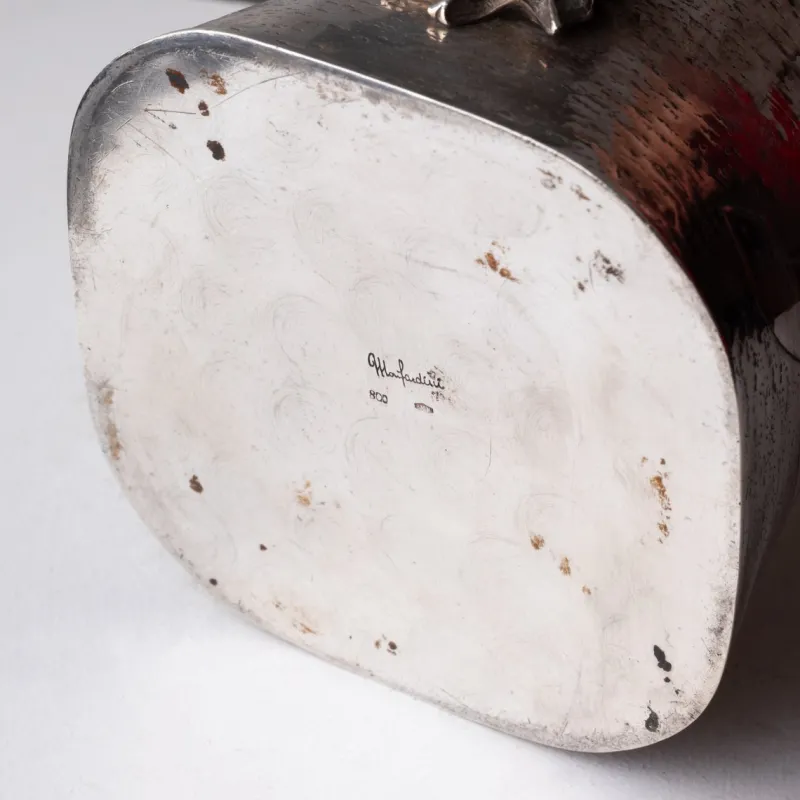 Online Pamono Italian Silver Vase with Shell Motifs, 1940s
