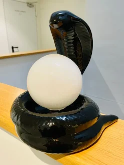 Clearance Pamono Italian Snake Cobra Lamp by Avobin, 1970s