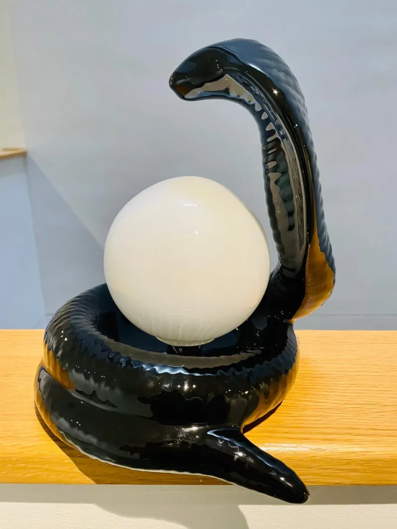 Clearance Pamono Italian Snake Cobra Lamp by Avobin, 1970s
