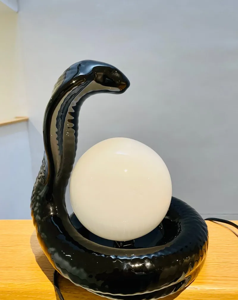 Clearance Pamono Italian Snake Cobra Lamp by Avobin, 1970s