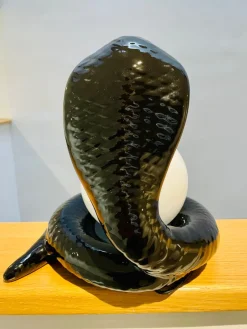 Clearance Pamono Italian Snake Cobra Lamp by Avobin, 1970s
