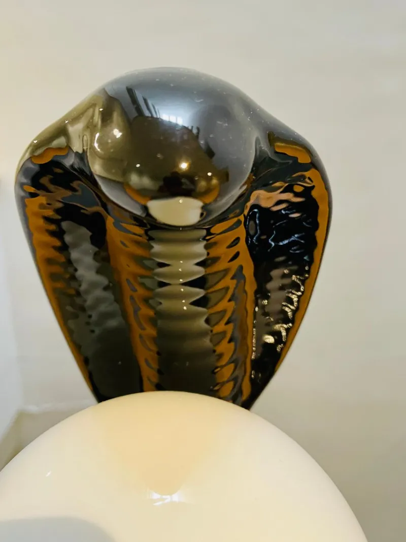 Clearance Pamono Italian Snake Cobra Lamp by Avobin, 1970s