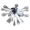 Pamono Italian Sputnik Flush Mount with Drops in Murano Glass by Simoeng