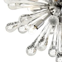 Pamono Italian Sputnik Flush Mount with Drops in Murano Glass by Simoeng