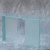 Pamono Italian Table in Crystal from Fontana Arte> Console Tables