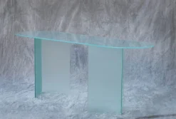 Pamono Italian Table in Crystal from Fontana Arte> Console Tables