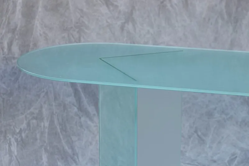 Pamono Italian Table in Crystal from Fontana Arte> Console Tables