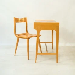 Pamono Italian Toesletta Pei Dressing Table and Chair by Gio Ponti for S.P. & C., 1960s, Set of 2><noscript><img width=