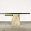 Pamono Italian Travertine Coffee Table from Artedi, 1970s> Coffee & Side Tables