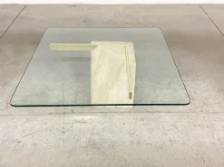Pamono Italian Travertine Coffee Table from Artedi, 1970s><noscript><img width=