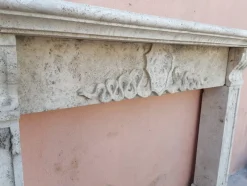 Discount Pamono Italian Travertine Marble Fireplace, Early 20th Century