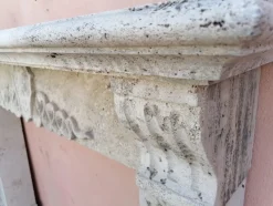 Discount Pamono Italian Travertine Marble Fireplace, Early 20th Century