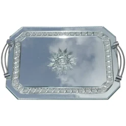 Pamono Italian Venetian Etched Glass Tray from Asprey & Co> Trays