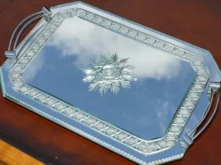 Pamono Italian Venetian Etched Glass Tray from Asprey & Co> Trays