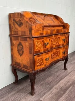 Pamono Italian Walnut Veneered Flap Desk, 1930s> Secretaires