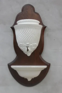Discount Pamono Italian White Faience Wall Fountain, 1950s