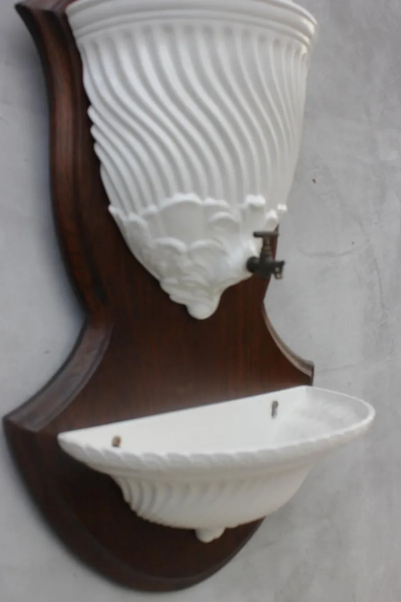 Discount Pamono Italian White Faience Wall Fountain, 1950s