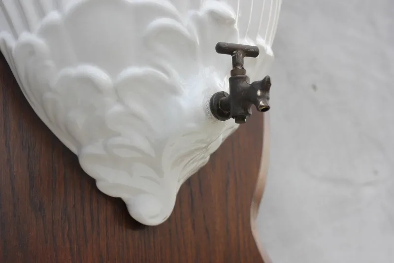 Discount Pamono Italian White Faience Wall Fountain, 1950s