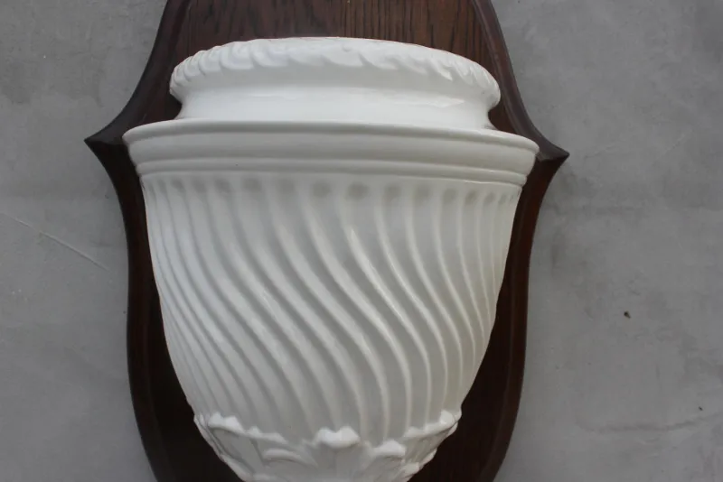 Discount Pamono Italian White Faience Wall Fountain, 1950s