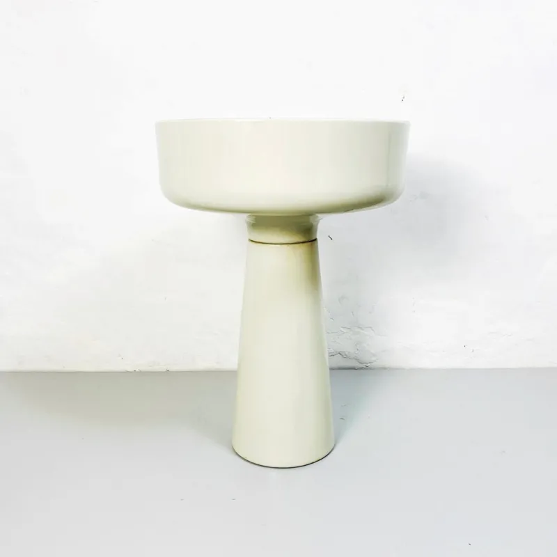 Best Pamono Italian White Porcelain Floor Planter by Angelo Mangiarotti for Brambilla, 1965