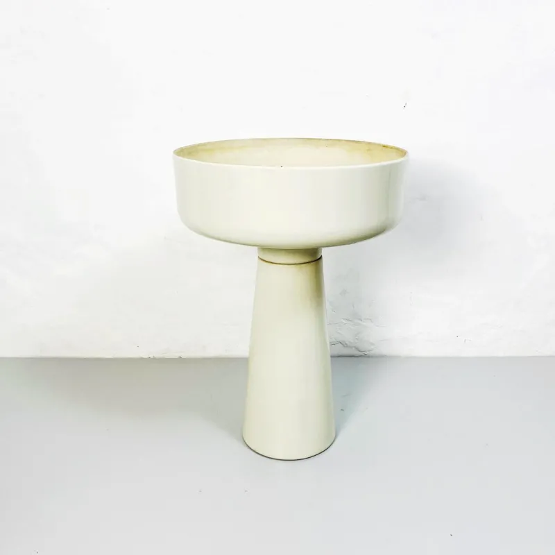 Best Pamono Italian White Porcelain Floor Planter by Angelo Mangiarotti for Brambilla, 1965