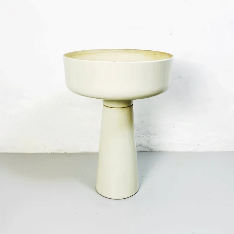 Best Pamono Italian White Porcelain Floor Planter by Angelo Mangiarotti for Brambilla, 1965