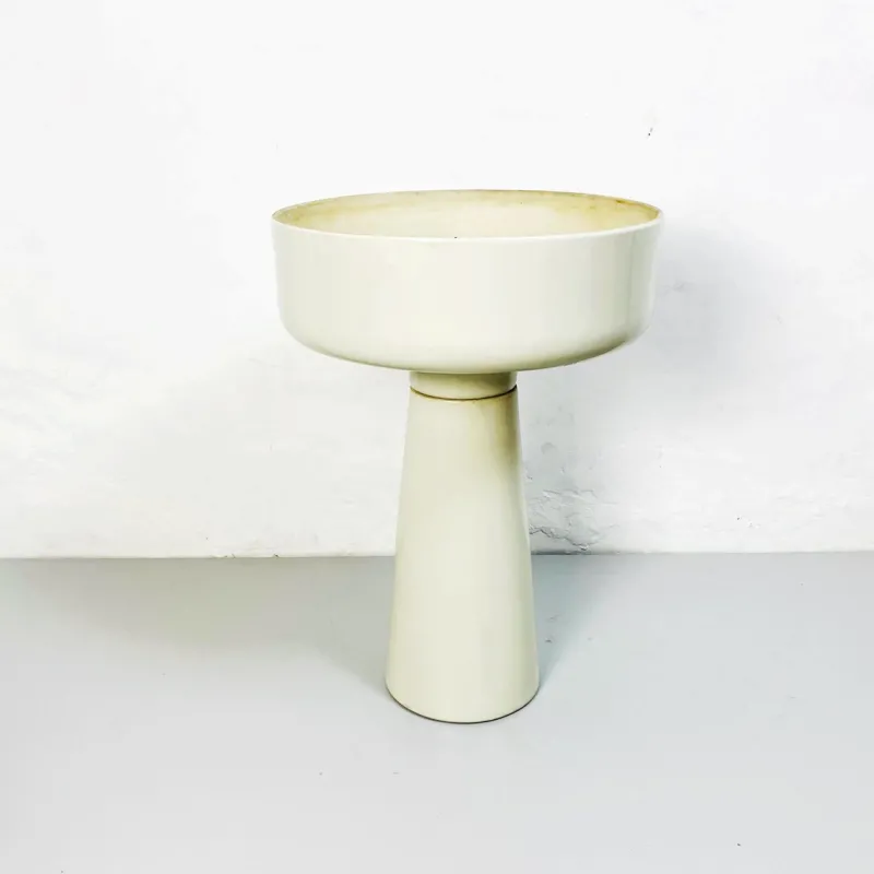 Best Pamono Italian White Porcelain Floor Planter by Angelo Mangiarotti for Brambilla, 1965