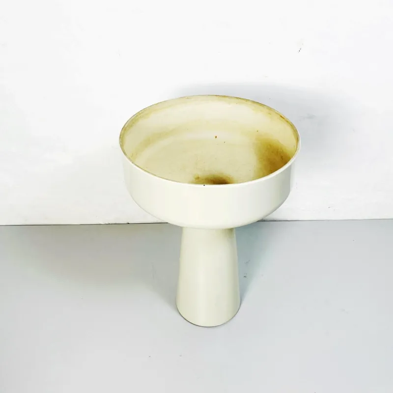 Best Pamono Italian White Porcelain Floor Planter by Angelo Mangiarotti for Brambilla, 1965