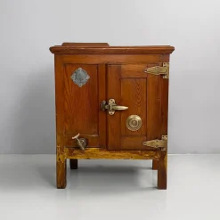 Pamono Italian Wood and Brass Ice Box, 1930s> Cabinets & Wardrobes