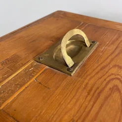 Pamono Italian Wood and Brass Ice Box, 1930s><noscript><img width=