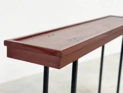 Best Pamono Italian Wood and Metal Console Table