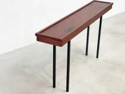 Best Pamono Italian Wood and Metal Console Table