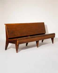 New Pamono Italian Wood Bench, 1940s