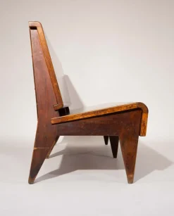 New Pamono Italian Wood Bench, 1940s
