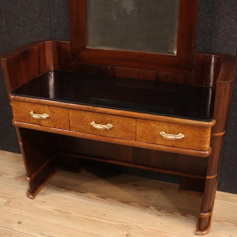 Online Pamono Italian Wood Cheval Mirror, 1970s
