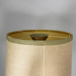 Pamono Italian Wood Floor Lamp with Gold Leaf and Light Blue Lacquer, 1940s><noscript><img width=