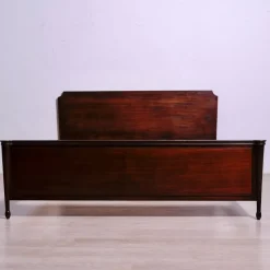 Pamono Italian Wooden Double Bed from Brembilla, Bergamo, 1950s-1960s> Beds & Bedroom Sets