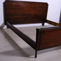 Pamono Italian Wooden Double Bed from Brembilla, Bergamo, 1950s-1960s><noscript><img width=