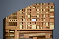 Pamono Italian Wooden Sculpture by Gianni Pinna, 1981><noscript><img width=