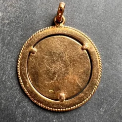 Outlet Pamono Italian Zodiac Scorpio Starsign 18k Yellow Gold Enamel Charm Pendant, 1960s